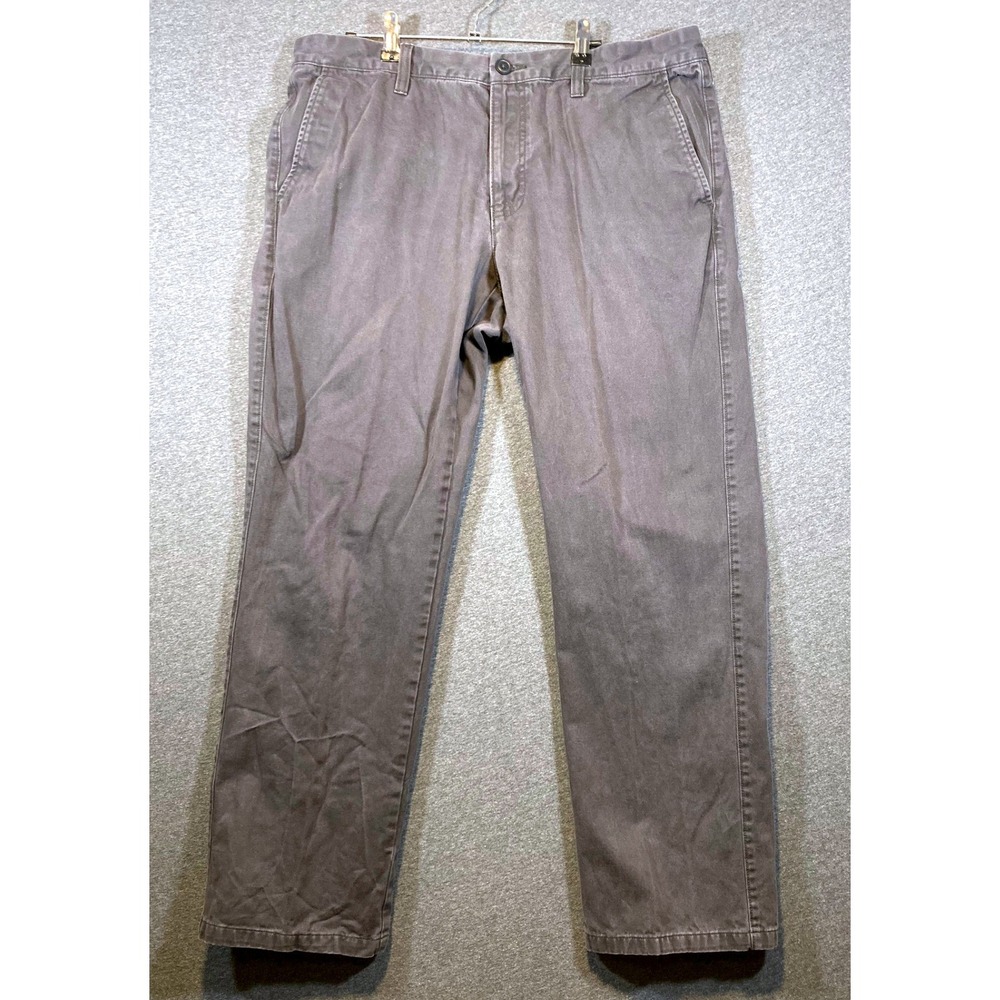 Sonoma Life Style Mens Gray Cotton Twill Straight Leg Chino Pants 38x32 0524